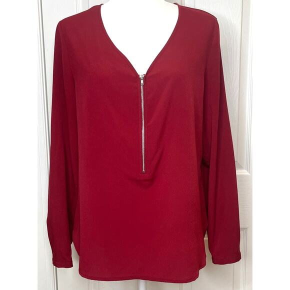 Apt 9 Blouse Red Medium - Picture 1 of 9